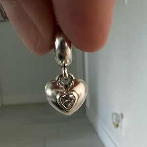 You and me two part dangle heart